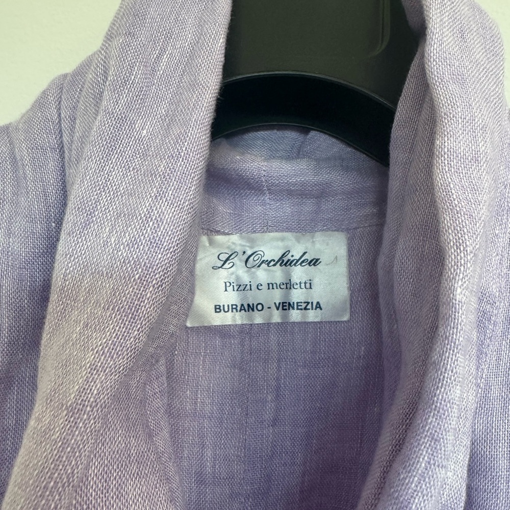 L'Orchidea Lavender Linen Gown